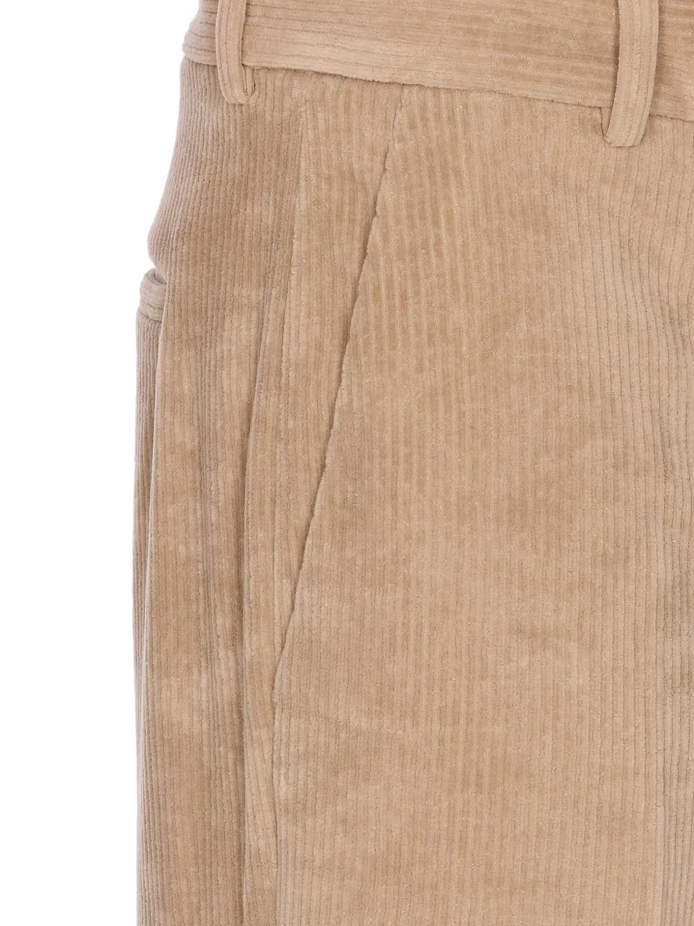 Circolo 1901 Corduroy Velvet Trousers Belt Loops In Neutral
