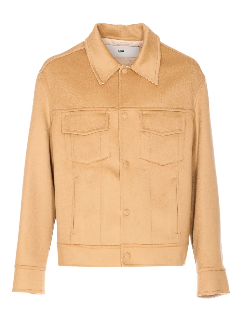 AMI Paris Jack met knoopsluiting Beige