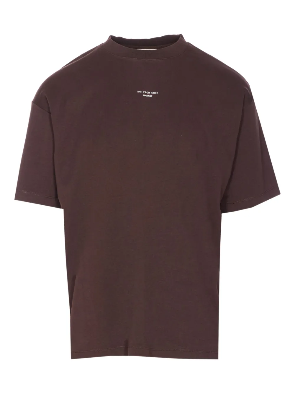 Drôle De Monsieur crew neck logo T-shirt Bruin