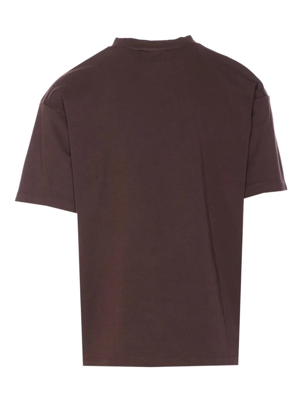Drôle De Monsieur crew neck logo T-shirt - Bruin