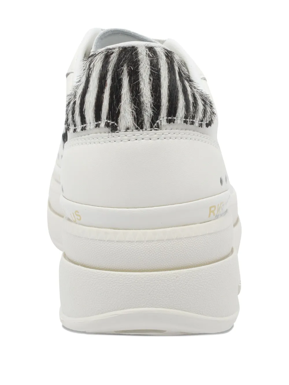 Premiata Low Top Sneakers With Animal Print Accent In White