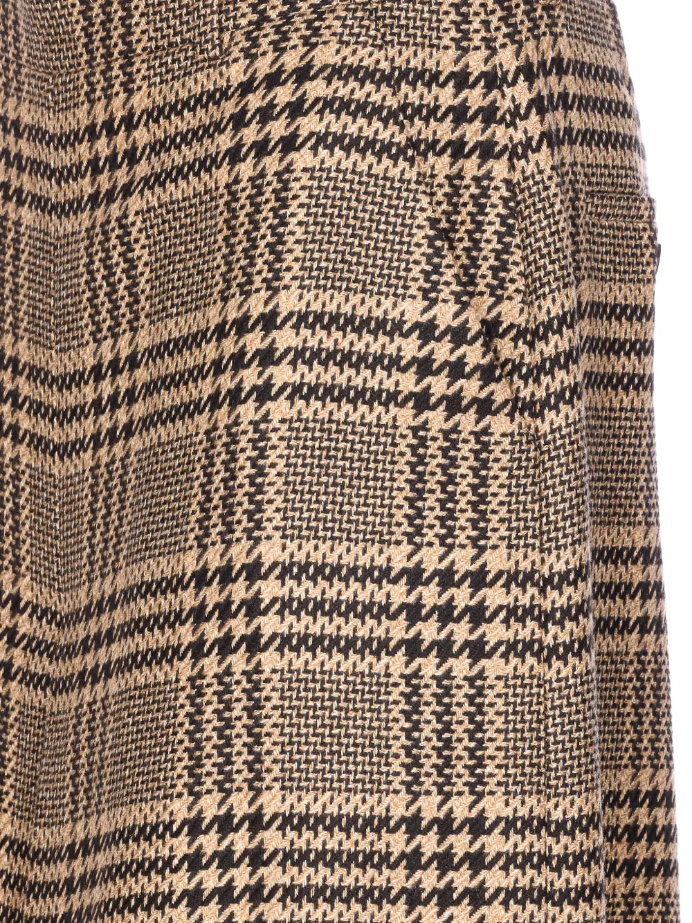 Saint Laurent Checked-pattern Crop Trousers In Neutral