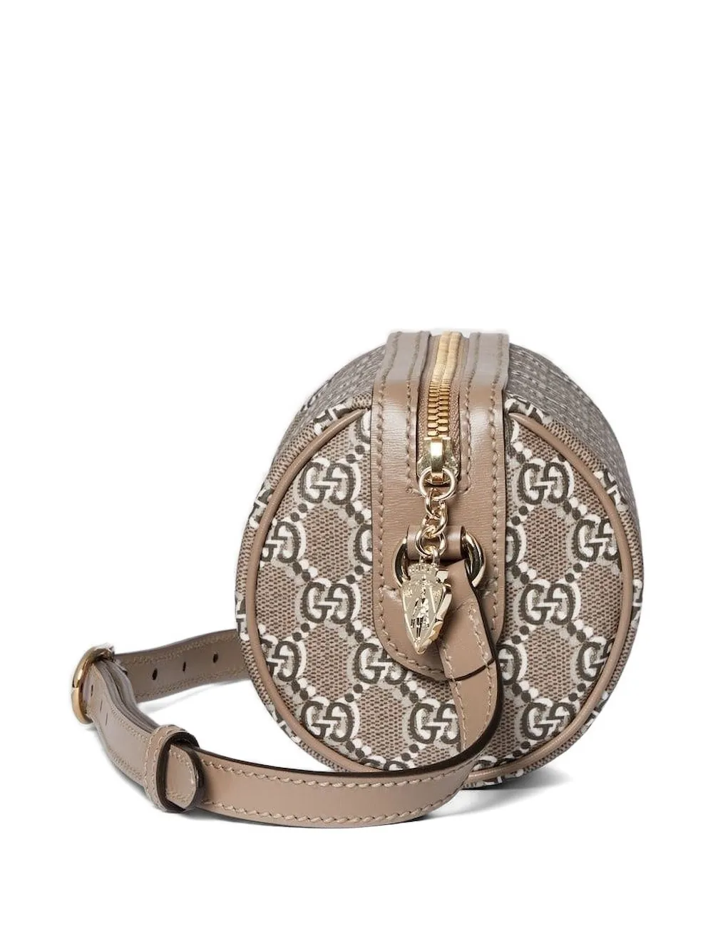 Gucci GG Supreme Canvas cylindrical shoulder bag Grijs