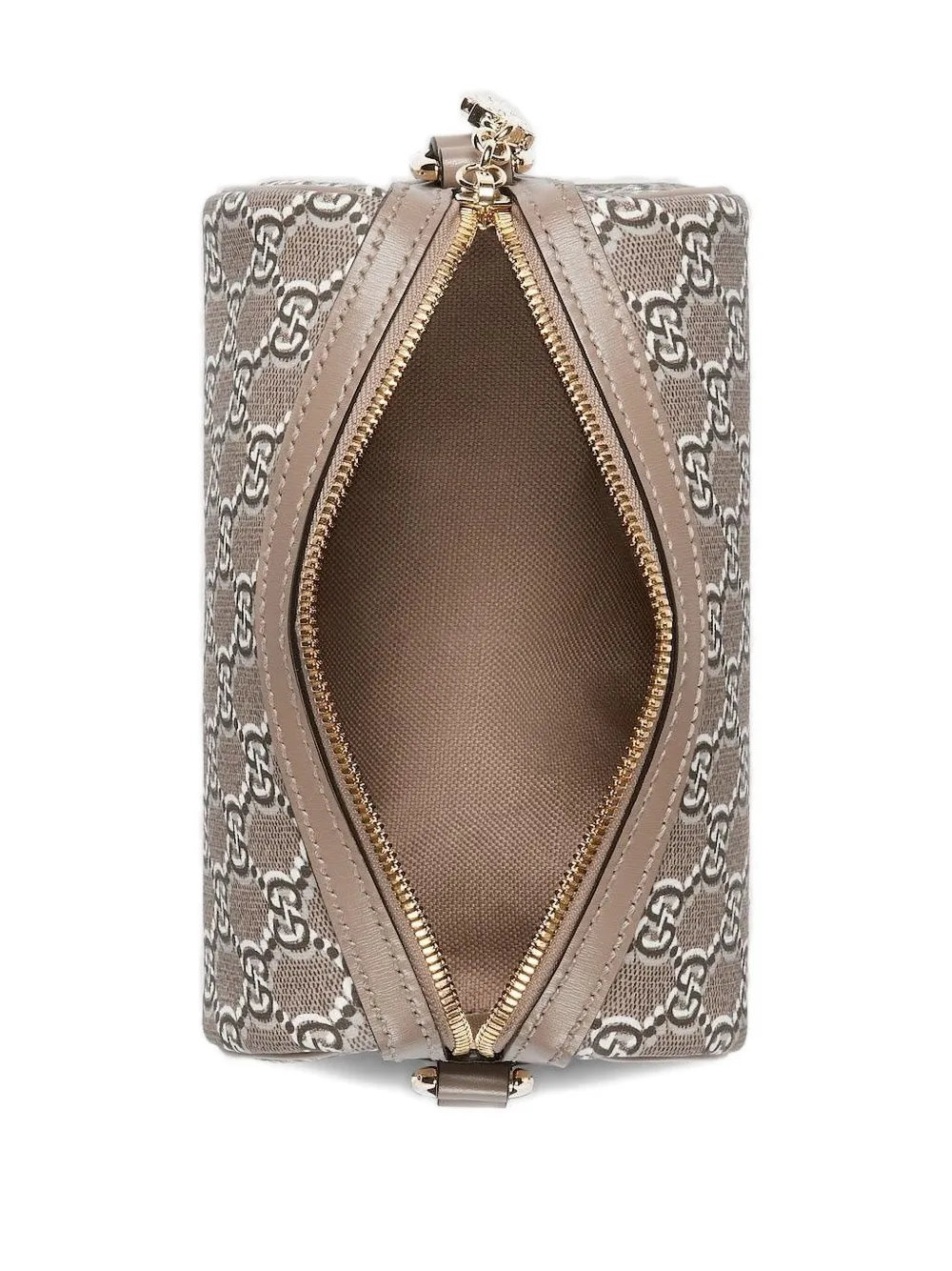 Gucci GG Supreme Canvas cylindrical shoulder bag Grijs