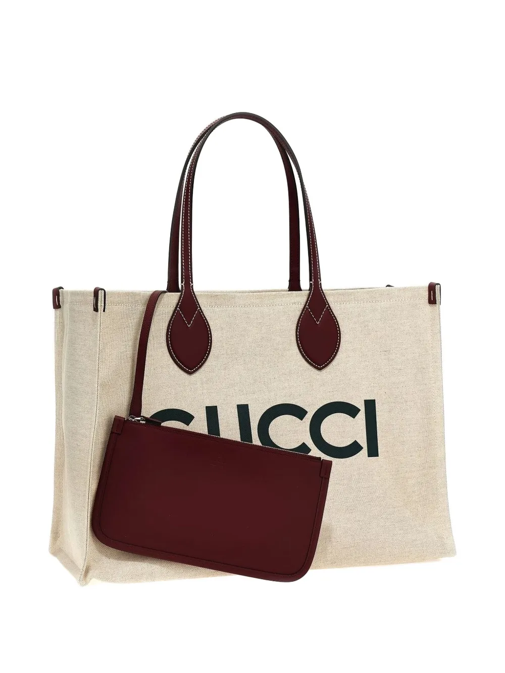 Gucci logo-print canvas tote bag Beige