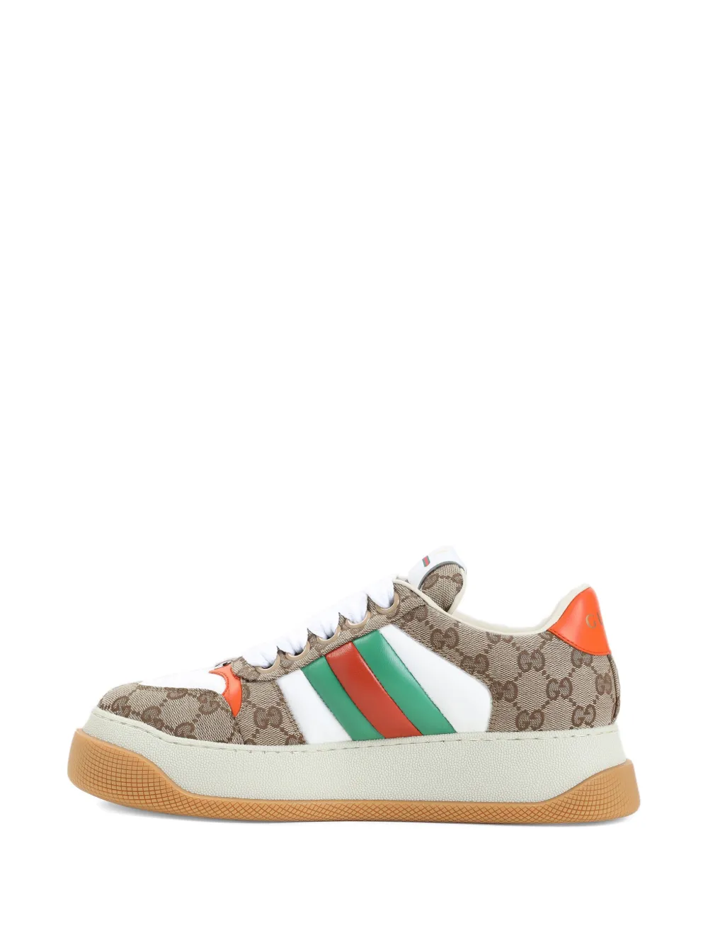 Gucci GG Supreme canvas sneakers met streepdetail Beige