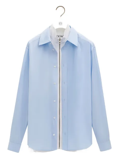 LOEWE zip-front hybrid shirt