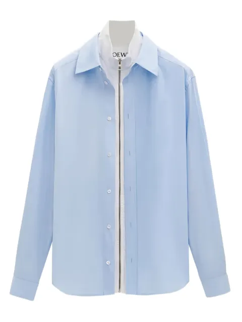 LOEWE zip-front hybrid shirt