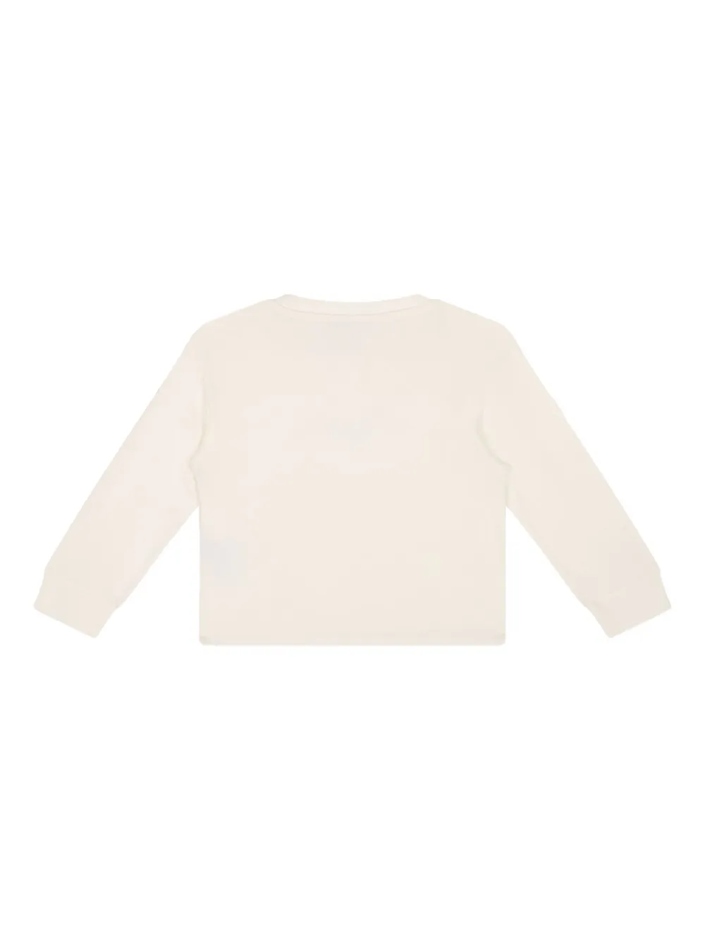 Moncler Enfant Sweater met geborduurd logo Beige