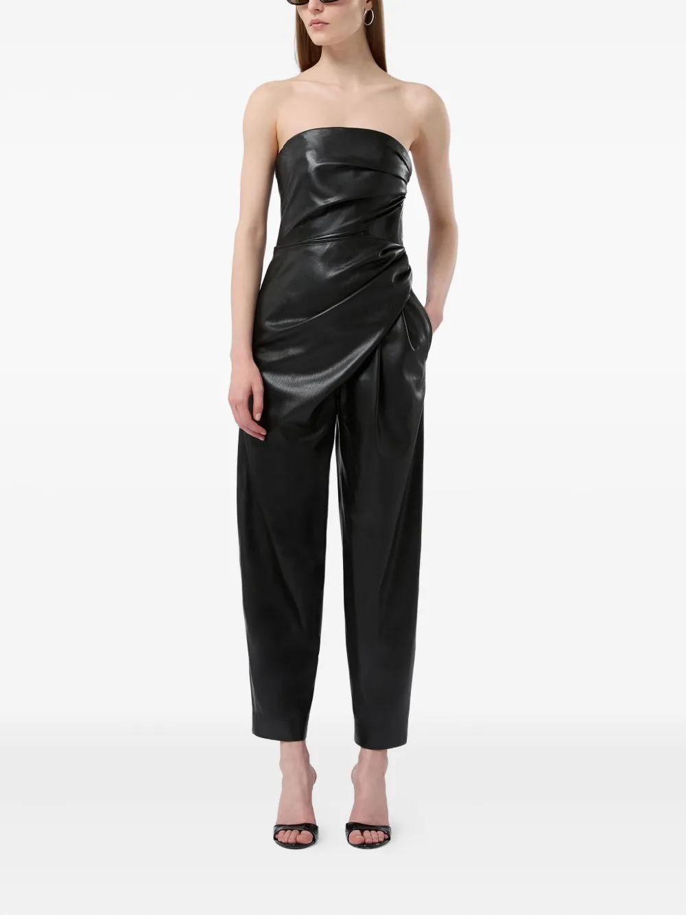 THE ANDAMANE Yana draped jumpsuit - Zwart