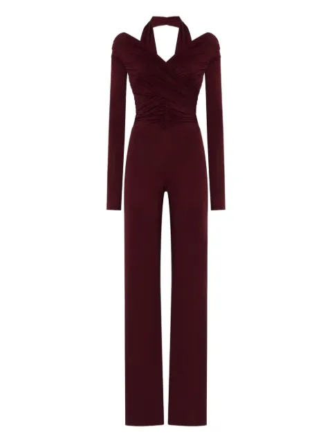 THE ANDAMANE Yvonee draped halterneck jumpsuit