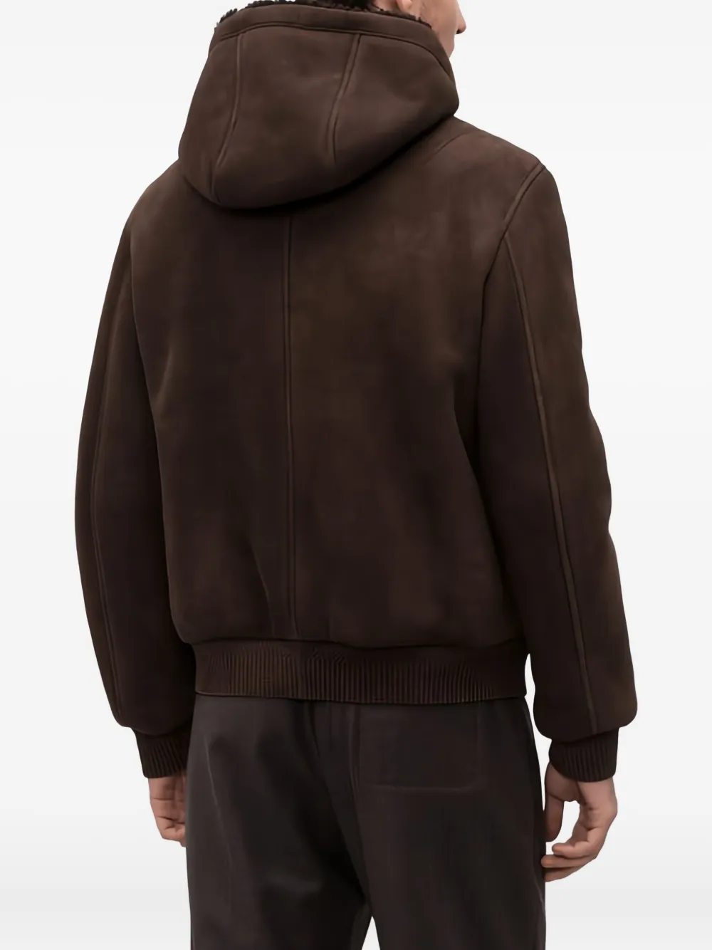 Brett Johnson Hooded Zip Jacket In Brown