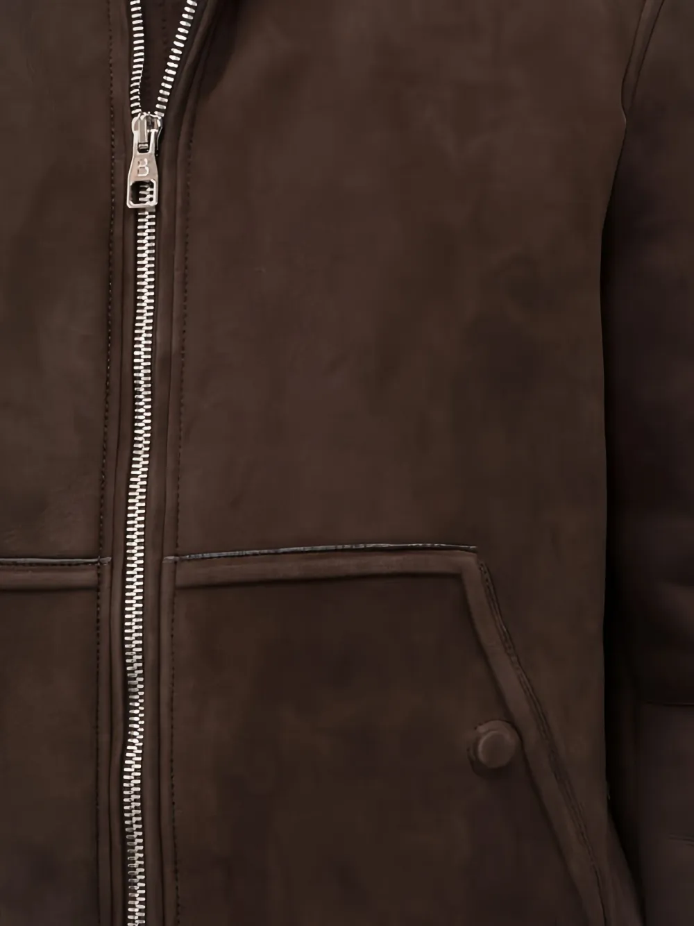Brett Johnson Hooded Zip Jacket In Brown