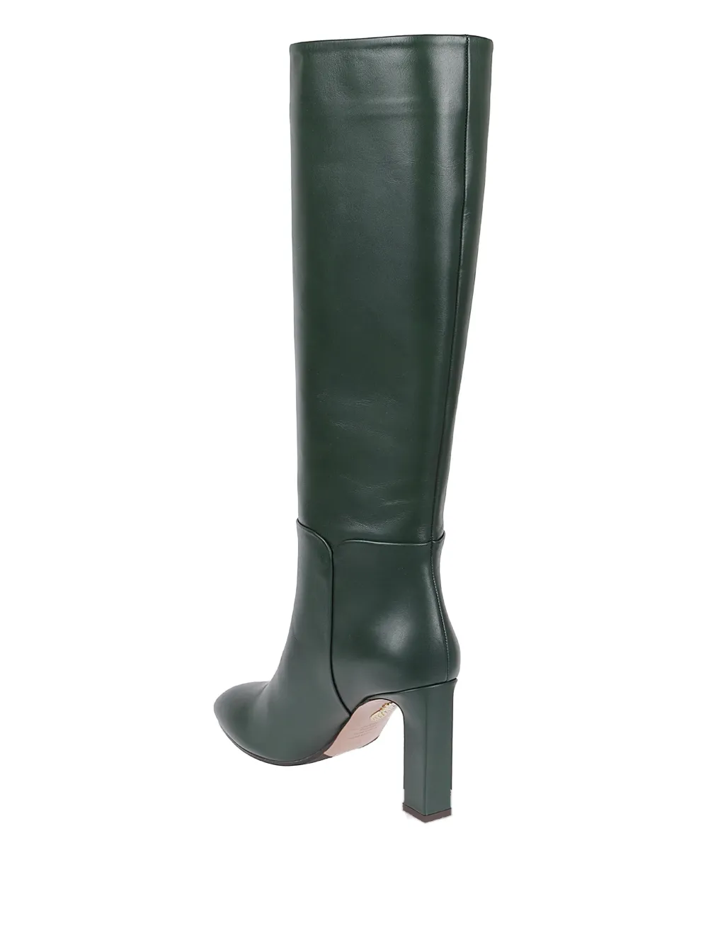 Aquazzura 85 mm Sellier leren knielaarzen Groen