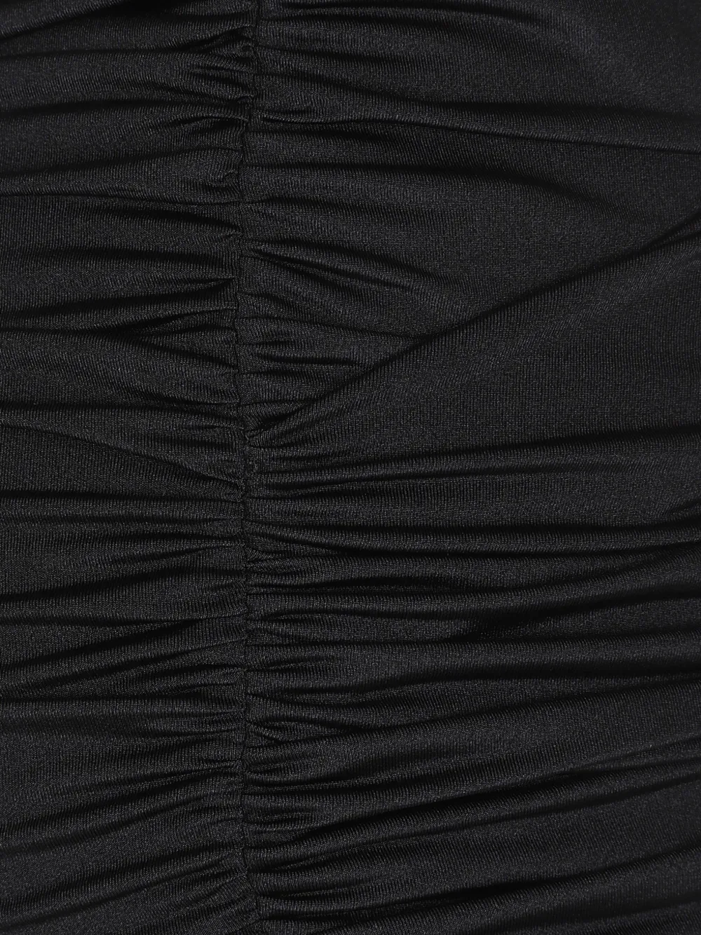 The Andamane Ruched Drape Skirt In Black