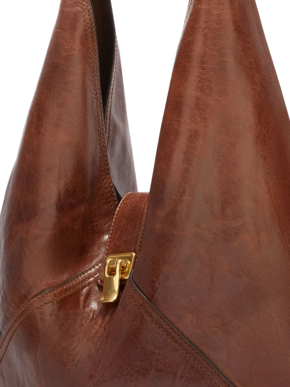 Ermanno Scervino Dudu grote clutch met gesp Bruin