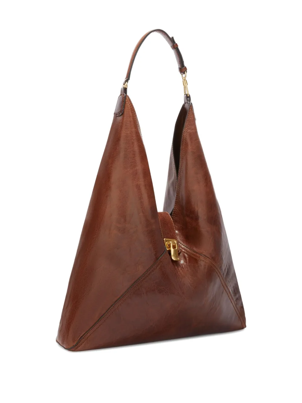 Ermanno Scervino Dudu grote clutch met gesp Bruin