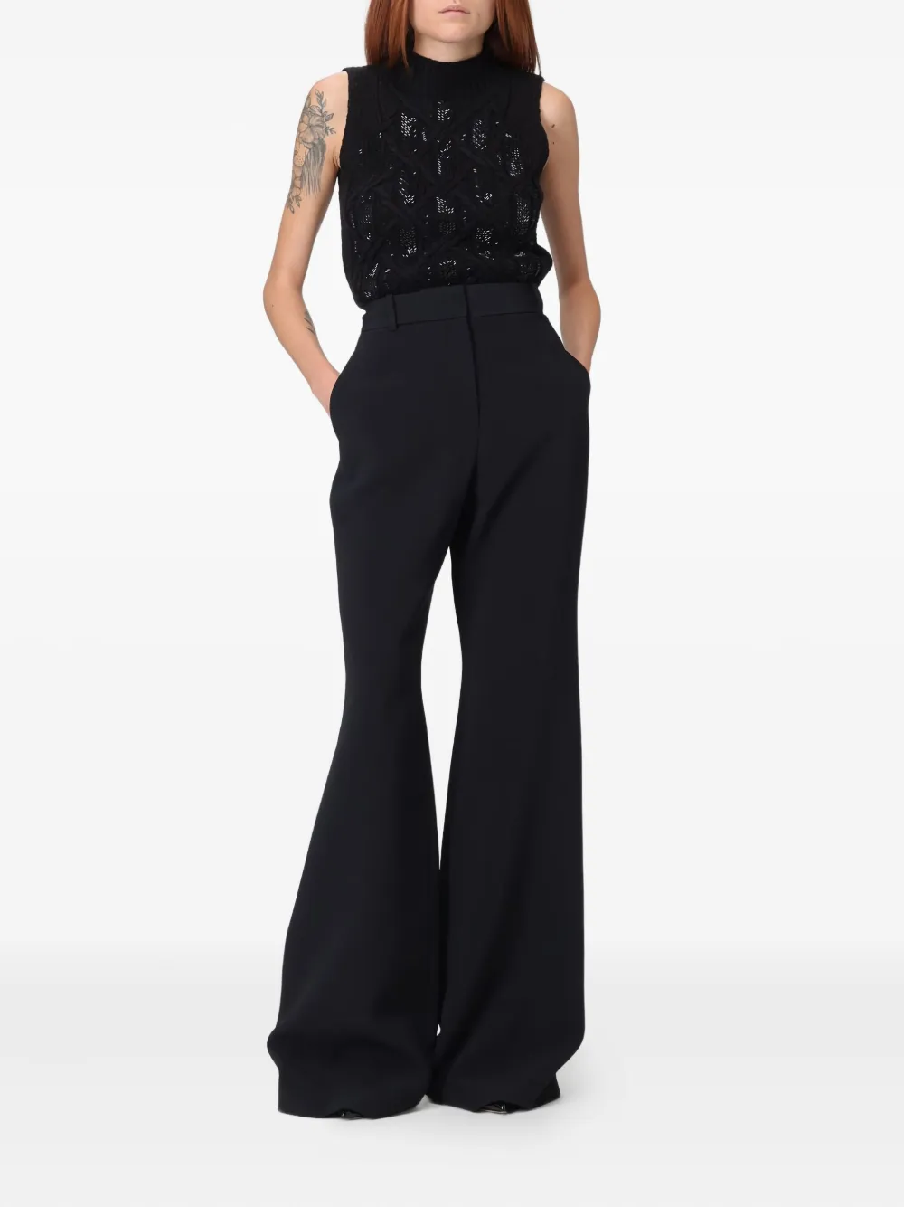 Ermanno Scervino Flared Trousers In Blue