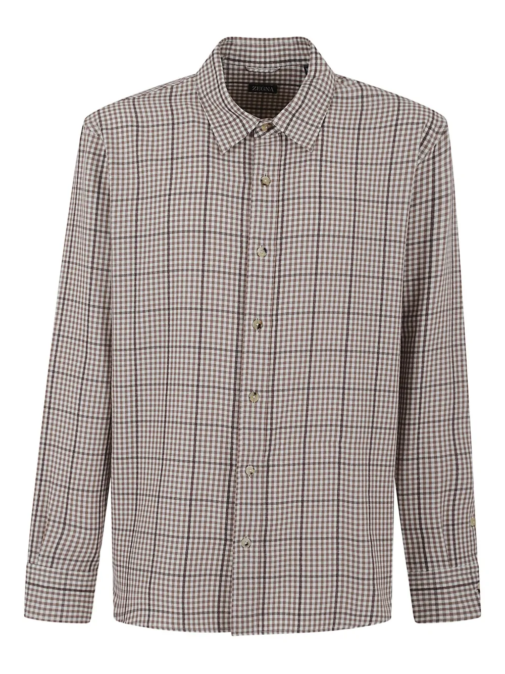 Zegna camisa con cuadros estampados | neutro | Image 1