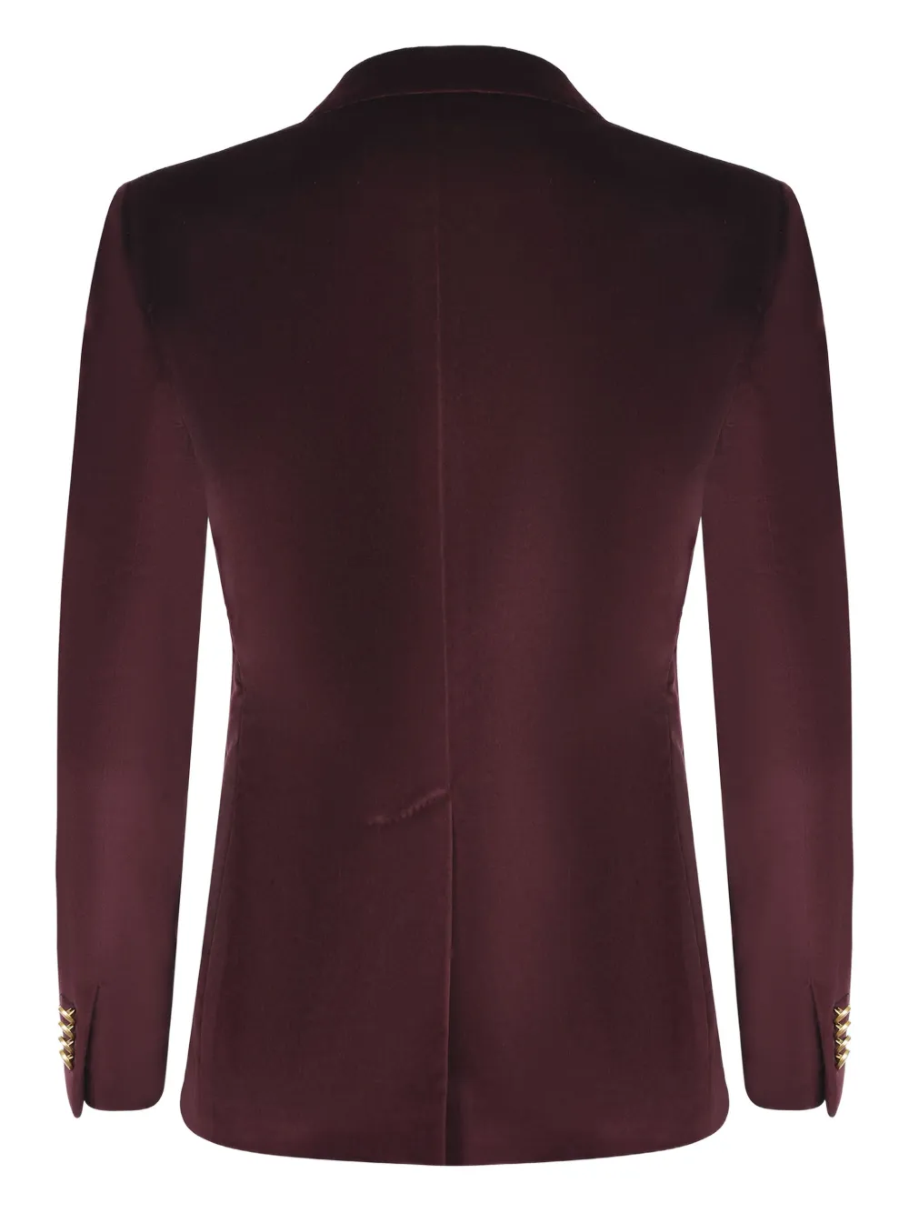 Tagliatore Double-breasted Velvet Jacket In Burgundy