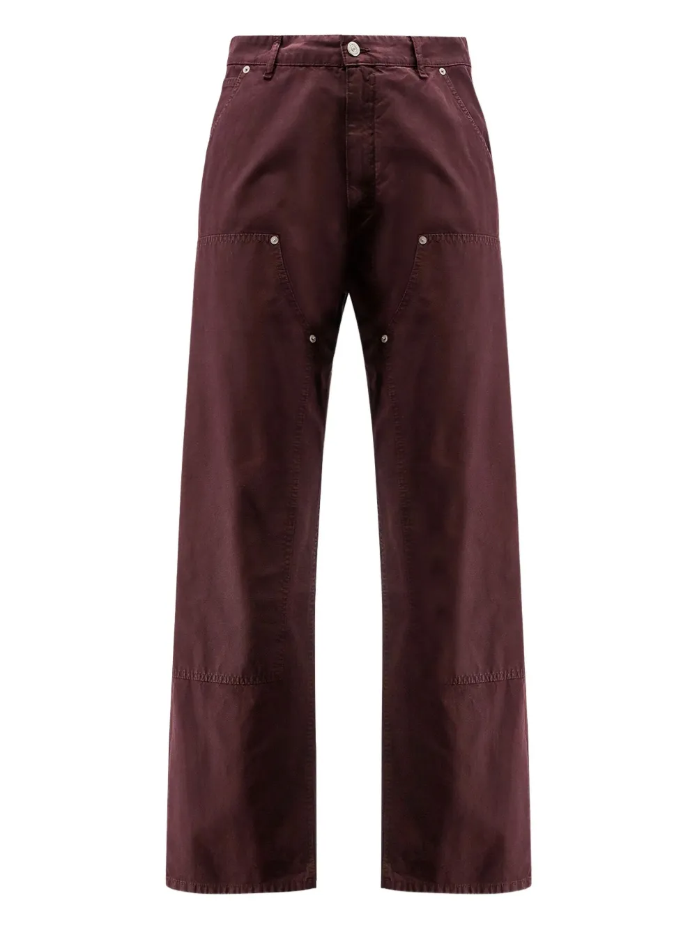 MM6 Maison Margiela Broek van biologisch katoen met zak Rood