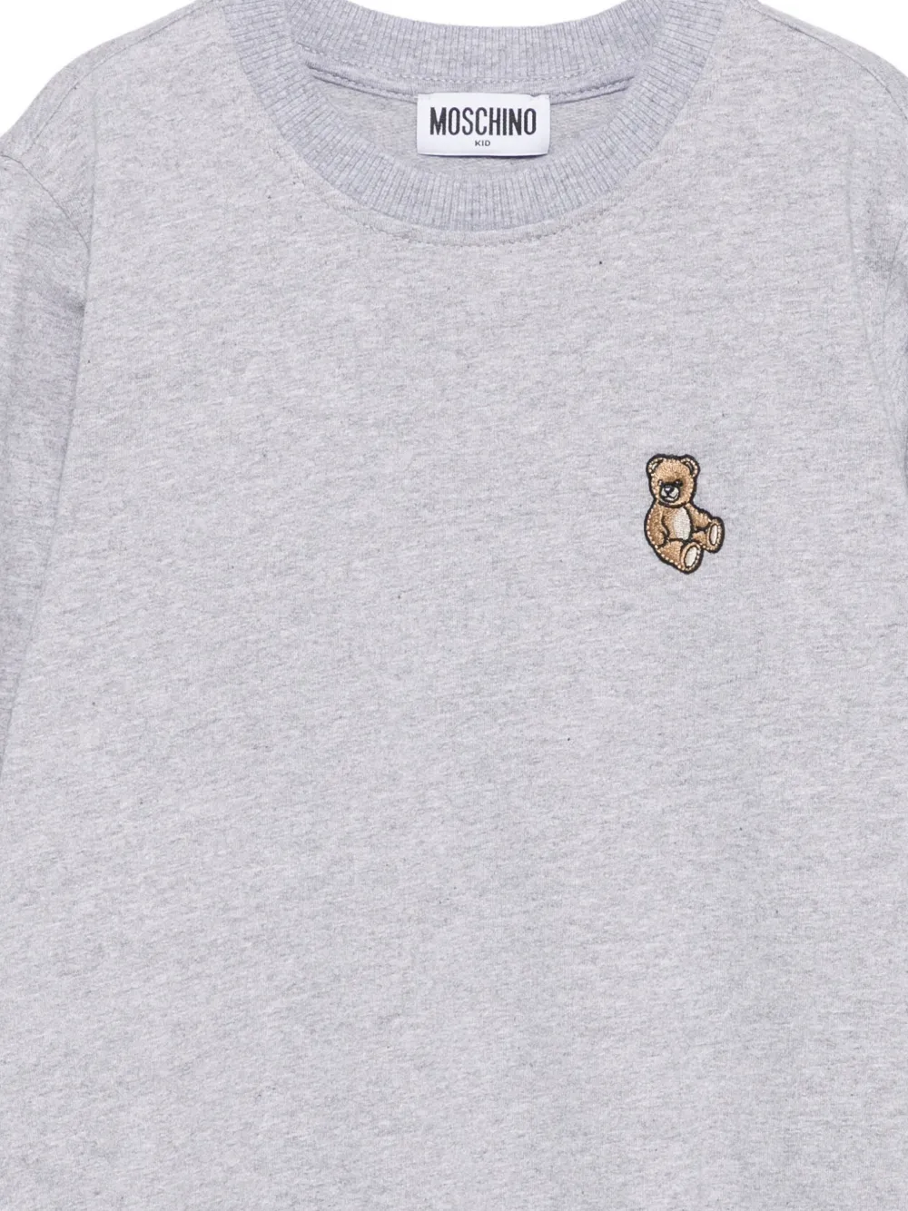 Moschino Kids Sweater met Teddy-applicatie Grijs