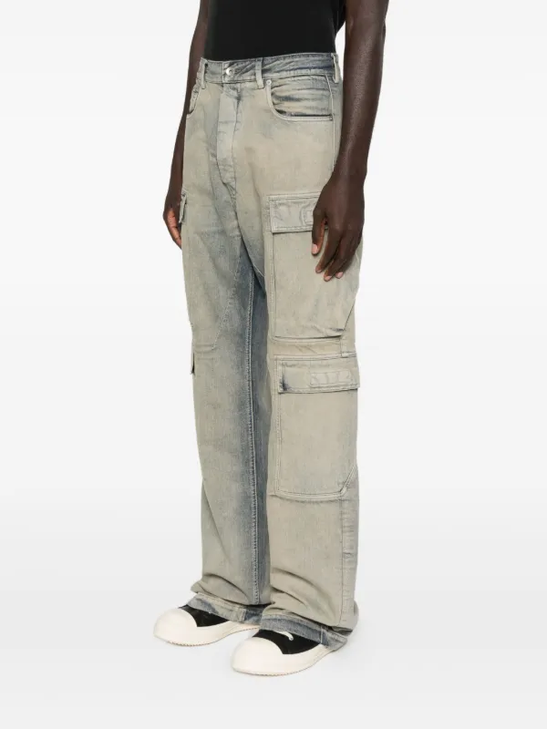 Rick Owens DRKSHDW カーゴポケット ジーンズ | ブルー