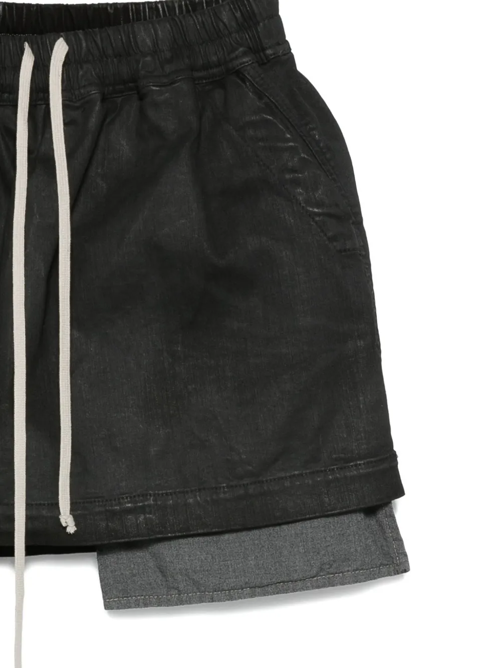 Rick Owens Drkshdw A-line Drawstring Mini Skirt In Black