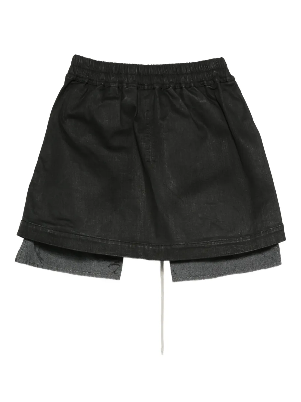 Rick Owens DRKSHDW Mini-rok met A-lijn en trekkoordtaille - Zwart