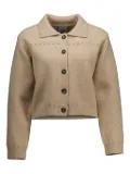 Allude contrast-stitching cardigan - Neutrals