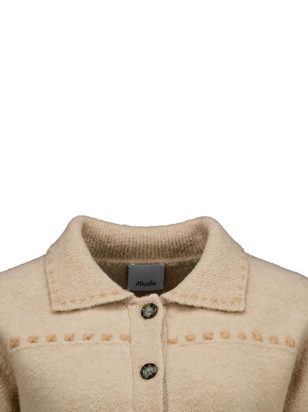 Allude Vest met contrasterende stiksel Beige