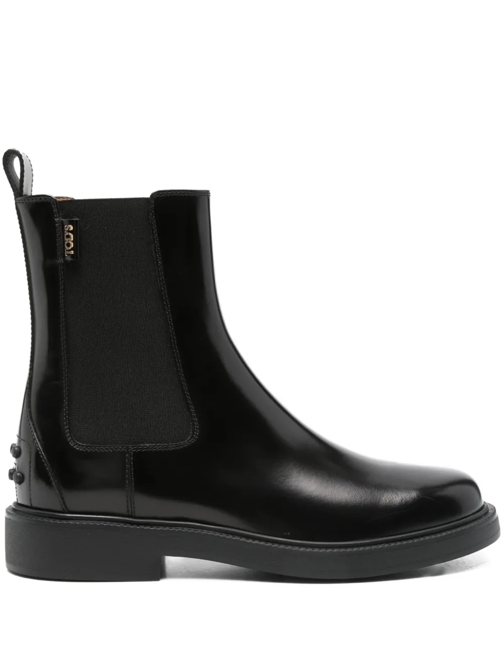 Tod's elastic-panel leather chelsea boots Black