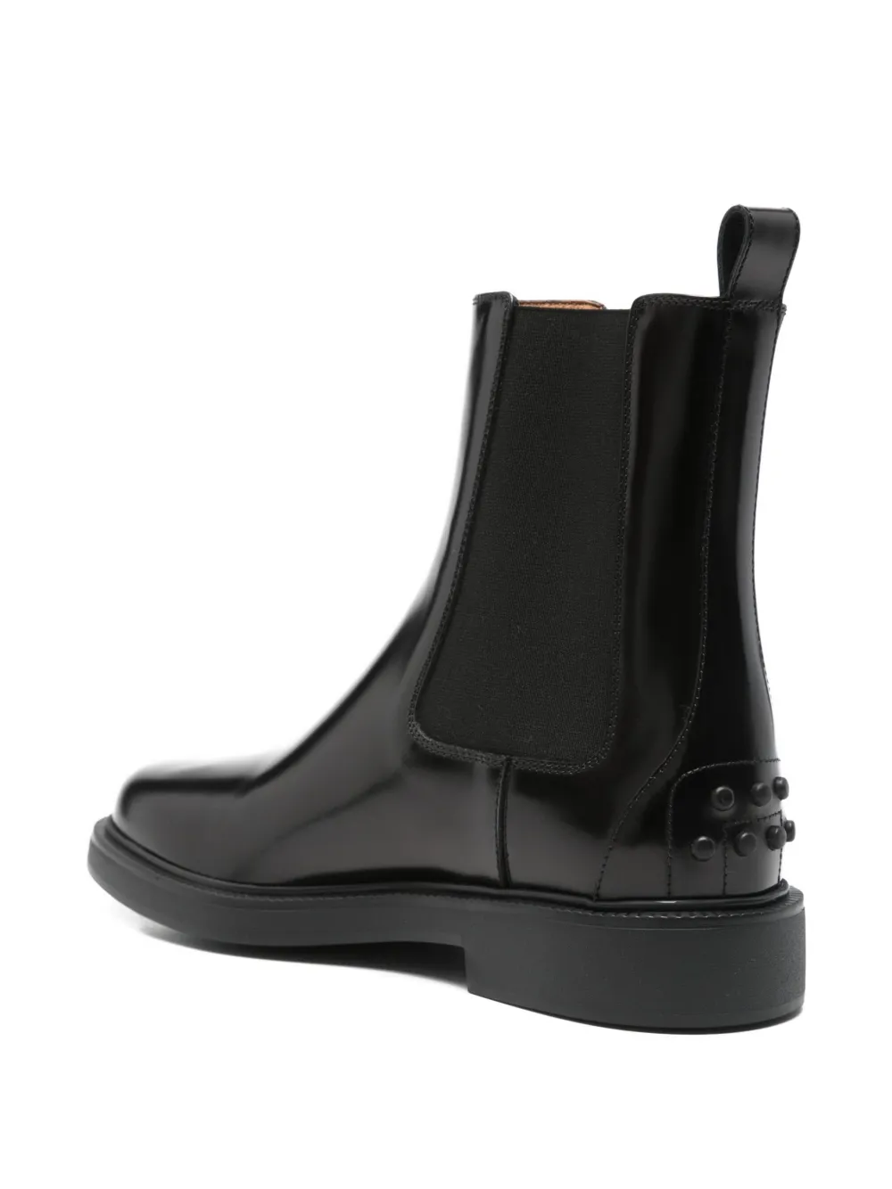 Tod's Elastic-panel Leather Chelsea Boots In Black