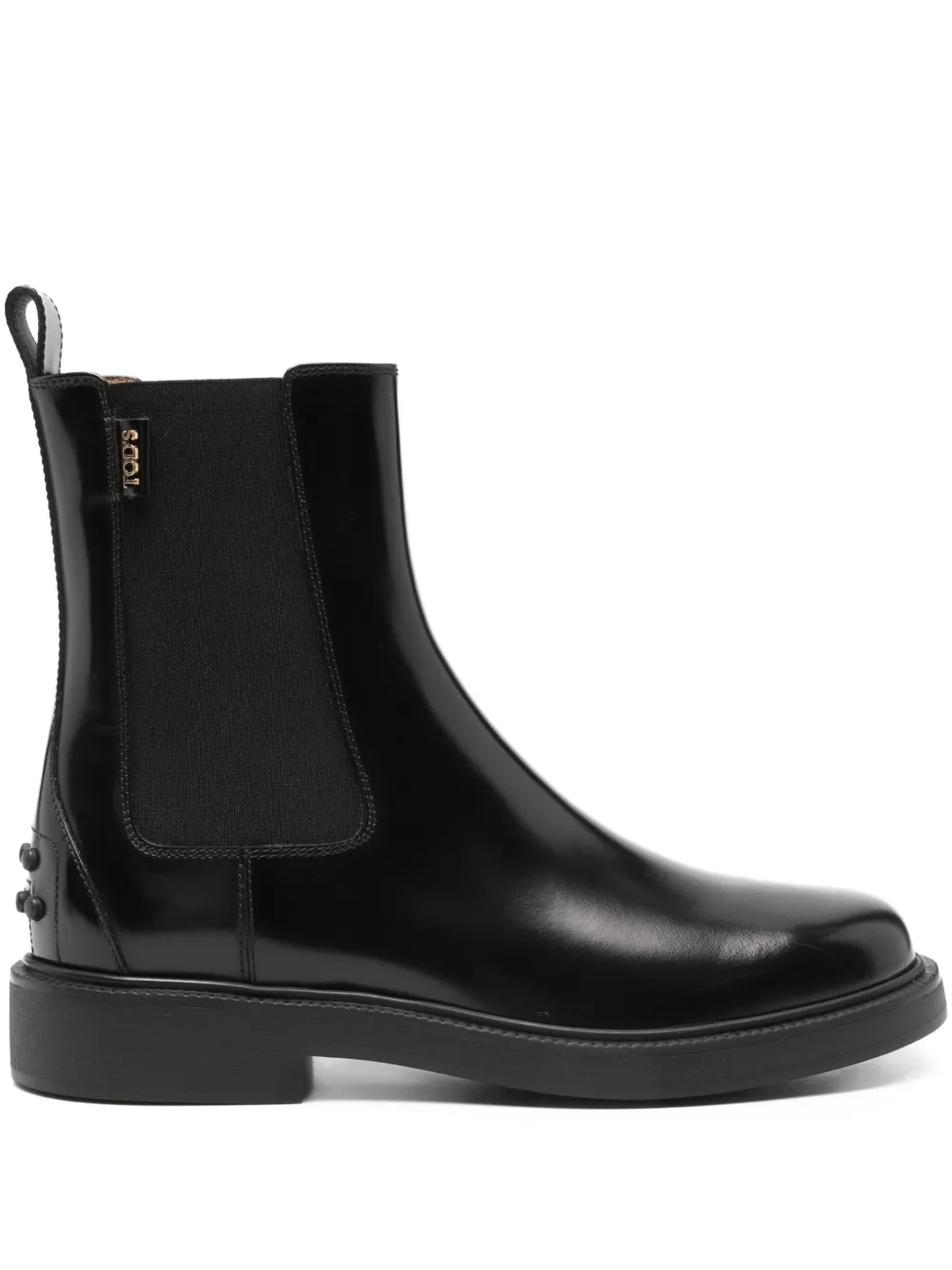 Tod's elastic-panel leather chelsea boots Black