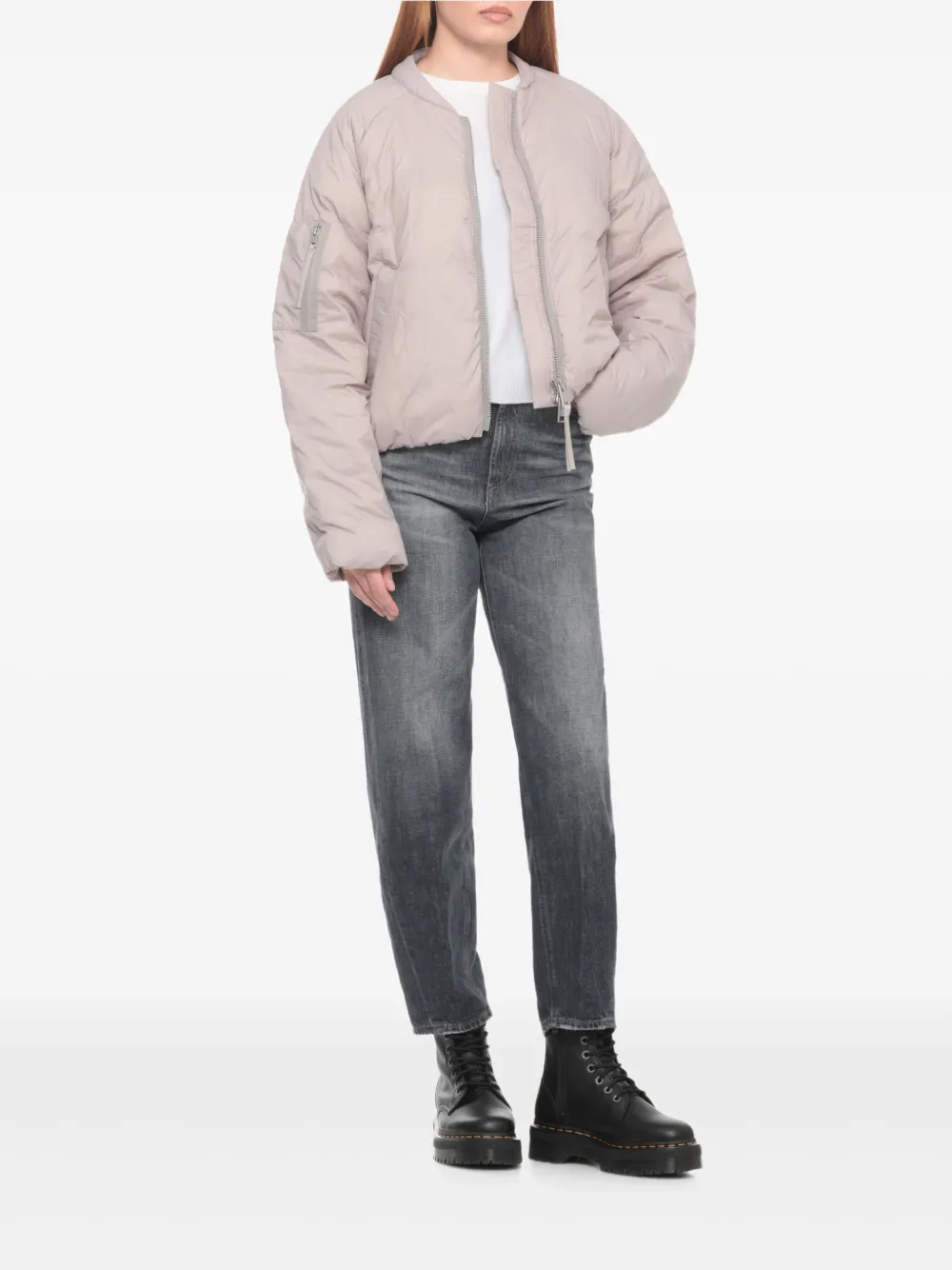 Canada Goose Zip-up Puffer Jacket In Neutral