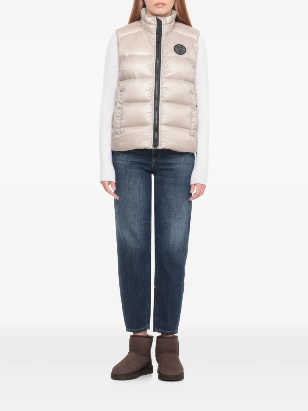 Canada Goose Bodywarmer met logopatch en rits Beige