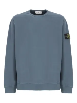 Stone Island ロゴ クルーネック スウェットシャツ | ブルー | FARFETCH JP
