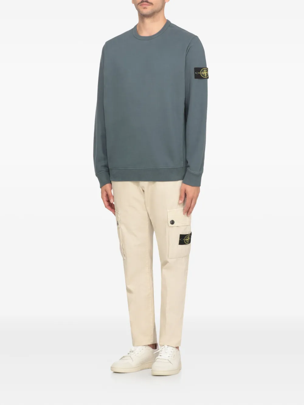 Stone Island Trui met Compass-logopatroon Blauw