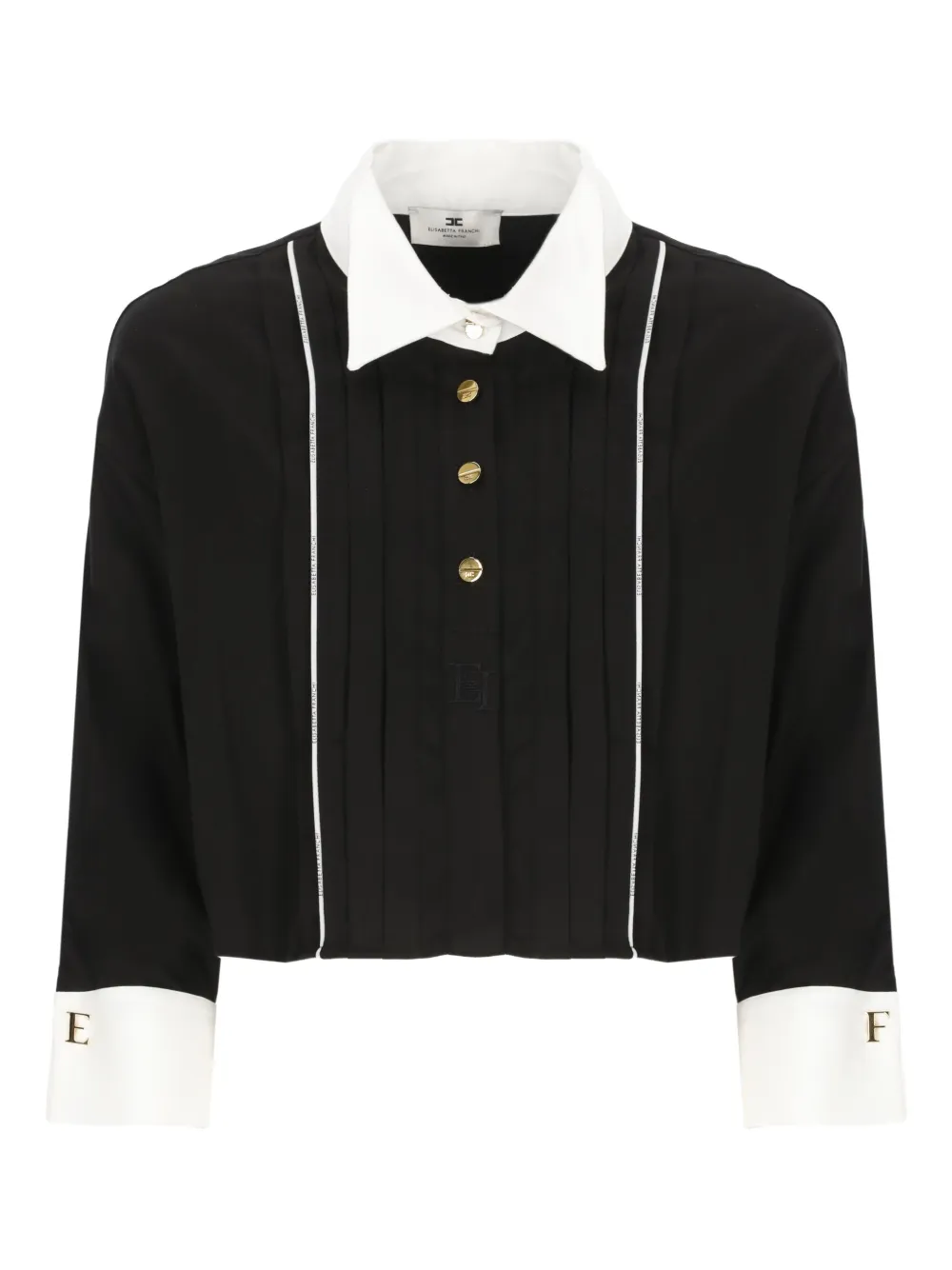 Elisabetta Franchi cropped shirt | Black | Image 1