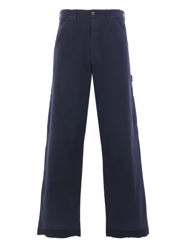 Maison Margiela Herringbone-pattern Jeans in Blue