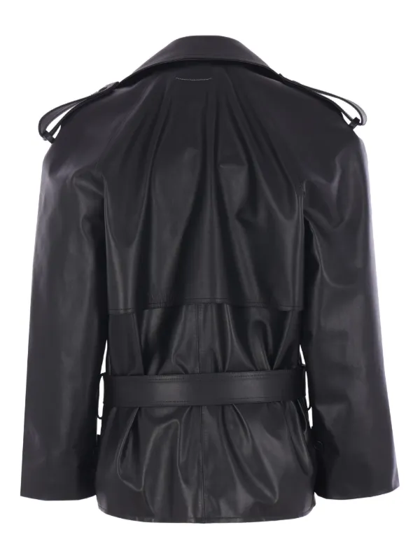 MM6 Maison Margiela レザージャケット | ブラック | FARFETCH JP