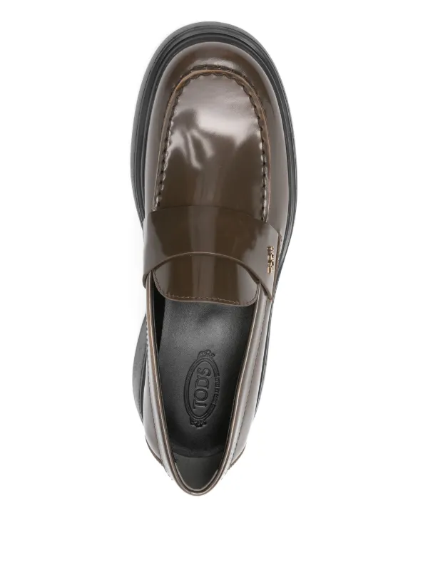 TOD'S グリーン ローファー Tod's レザーローファー | グリーン | FARFETCH JP