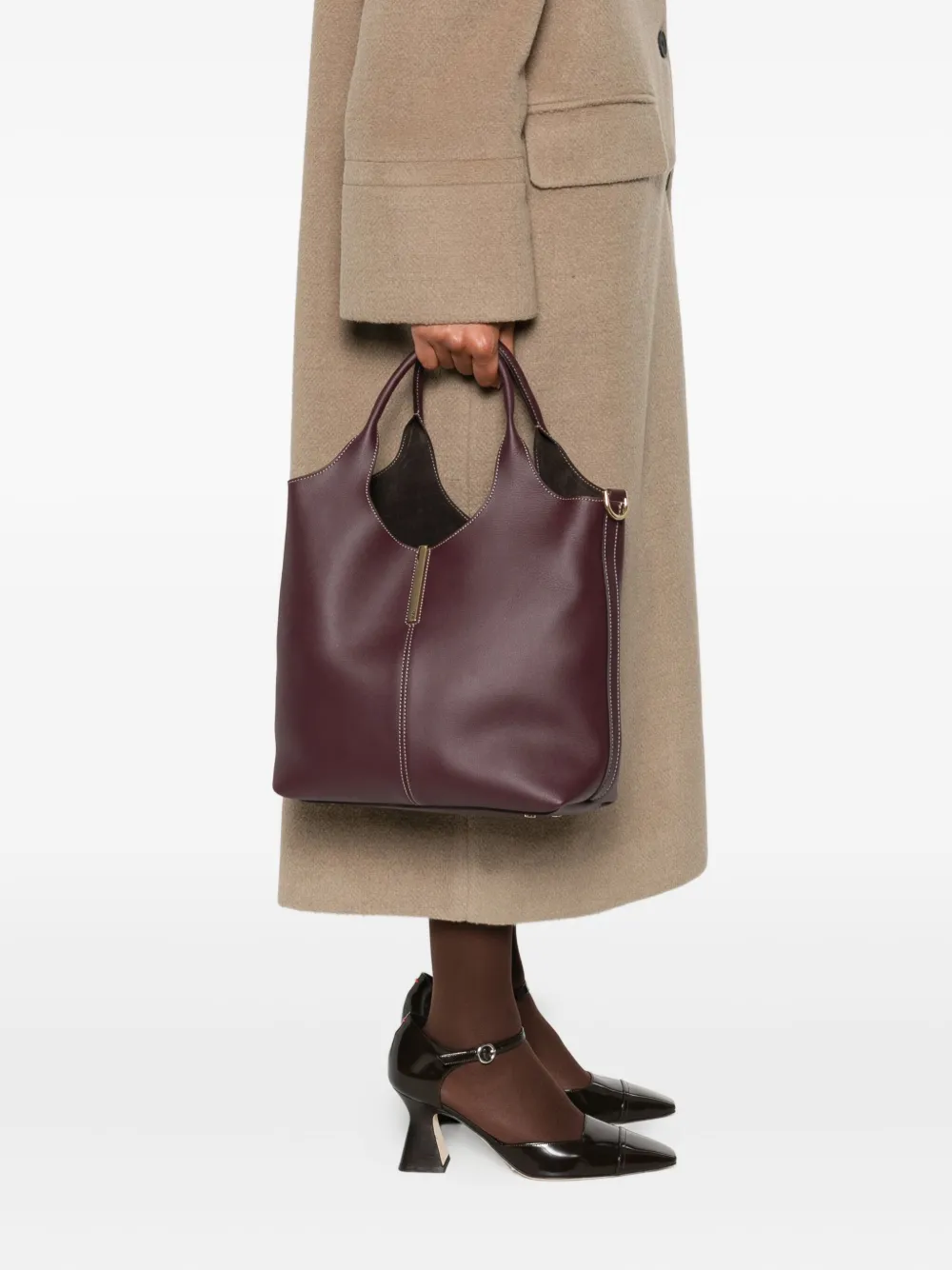 Tod's Leren shopper - Rood