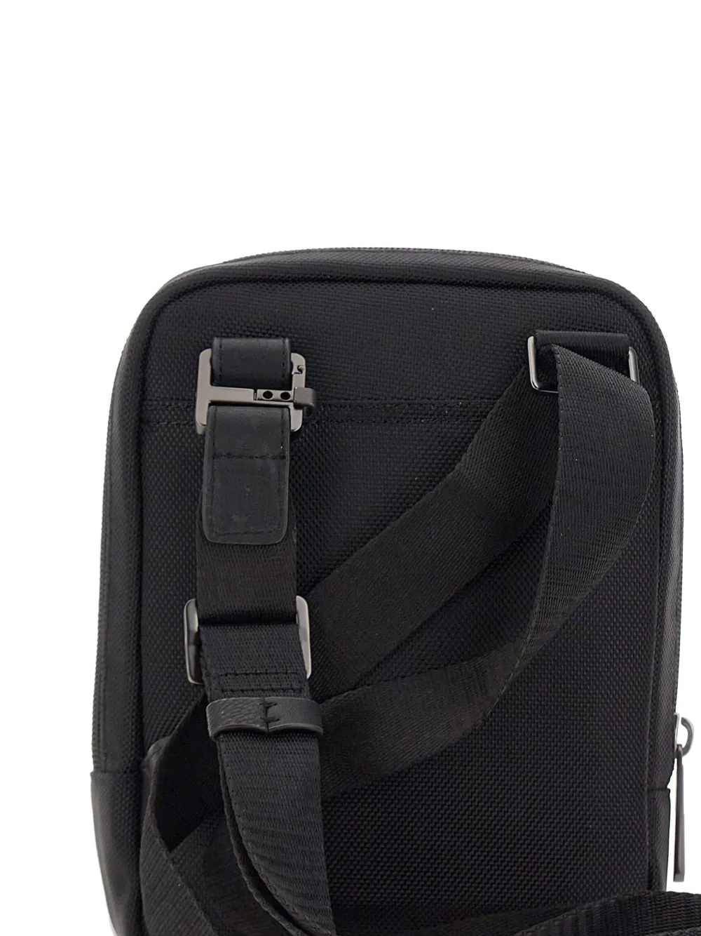 PIQUADRO zip-fastening embossed-logo messenger bag Zwart