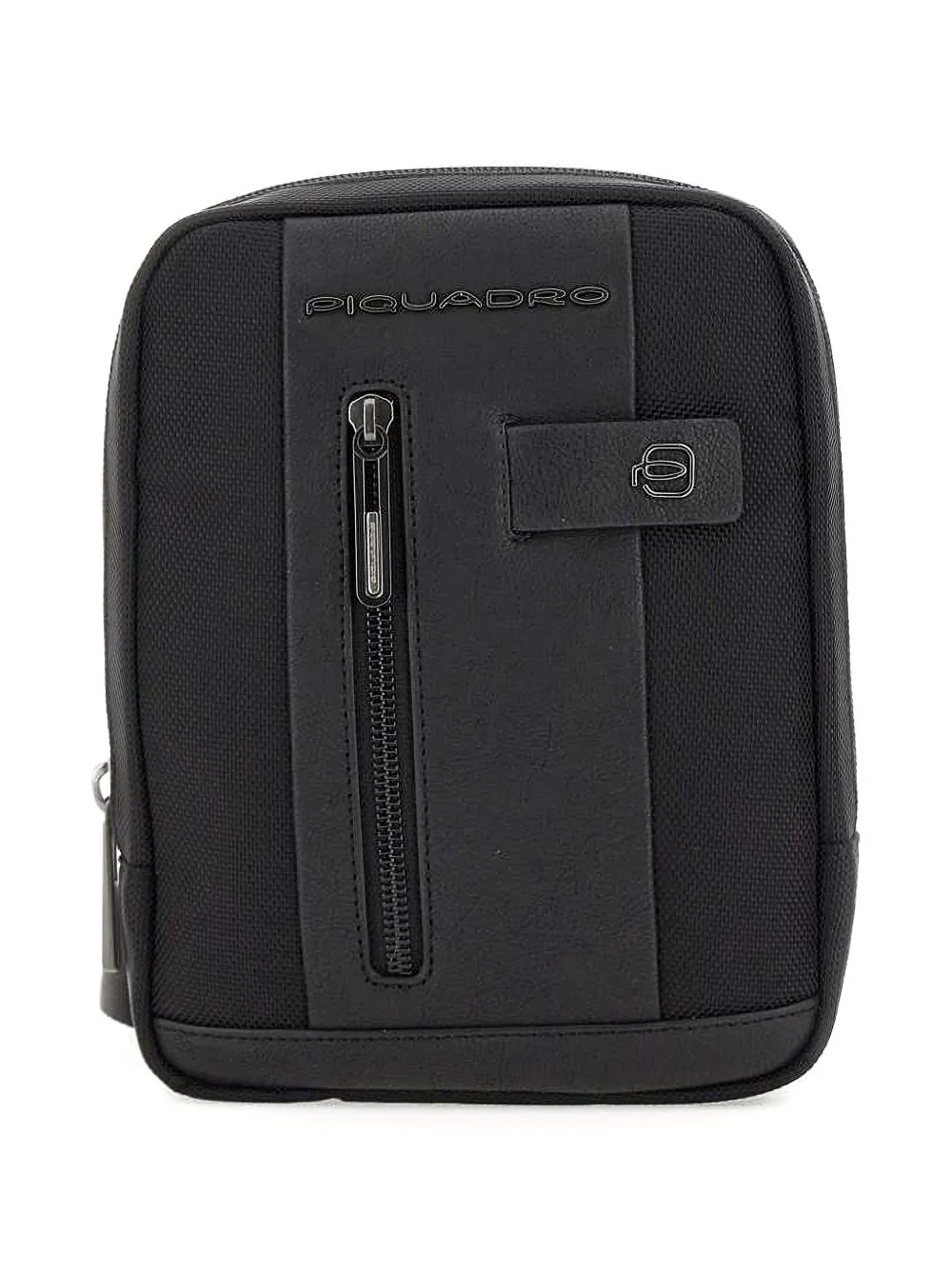 PIQUADRO zip-fastening embossed-logo messenger bag Zwart