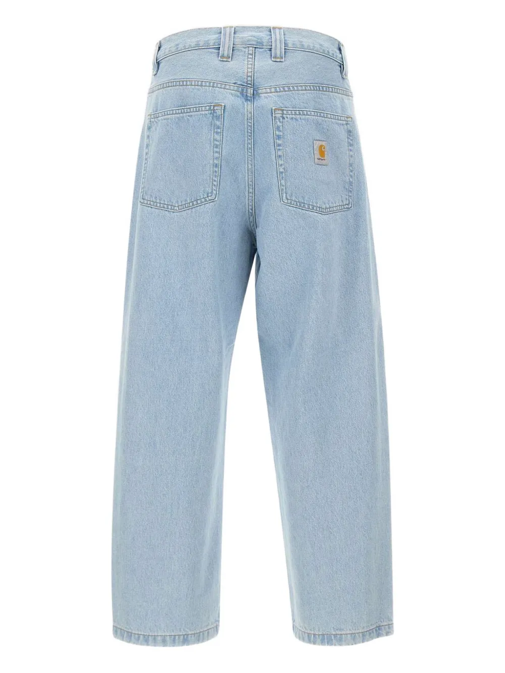 Carhartt WIP five-pocket logo-patch jeans | Blue | Image 1