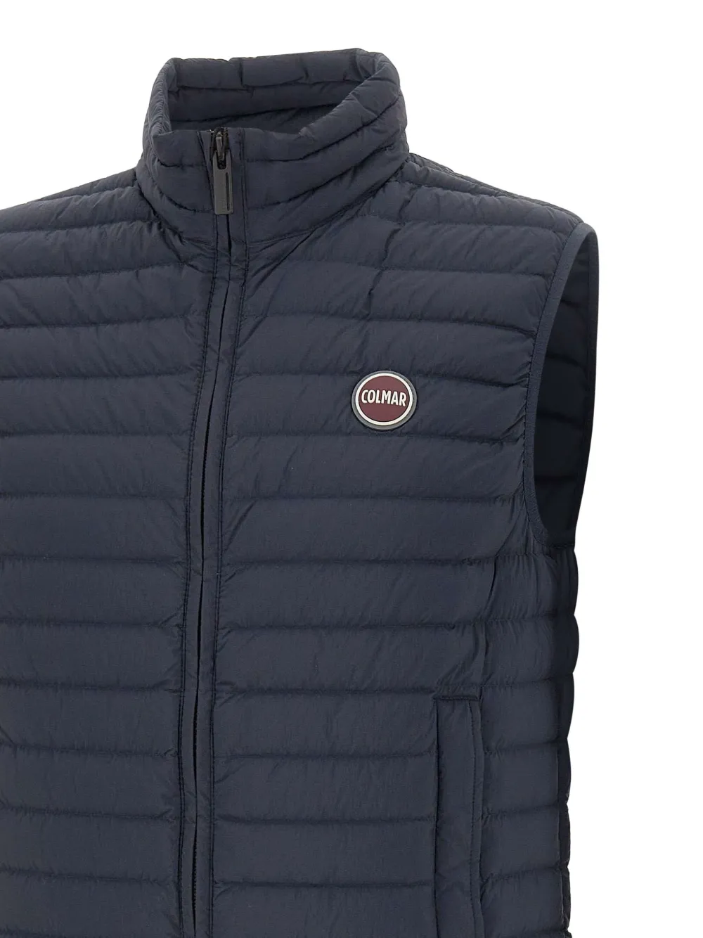 Colmar quilted logo vest Blauw
