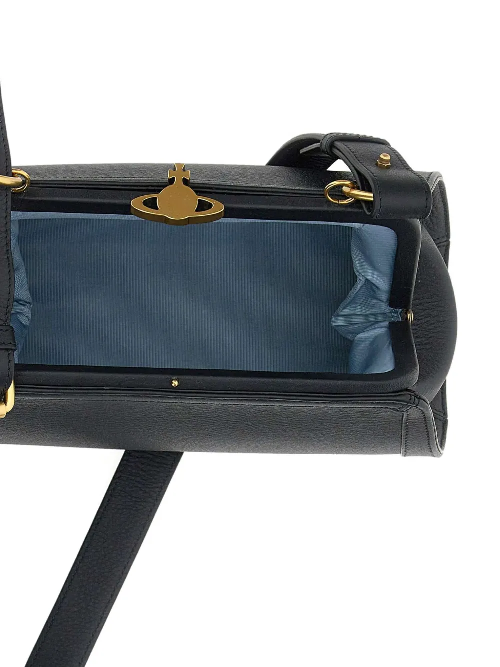 Vivienne Westwood orb-embellished leather shoulder bag Zwart