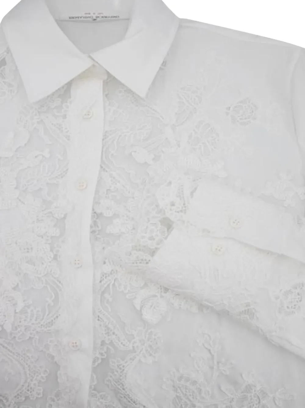 Ermanno Scervino Kanten shirt Wit