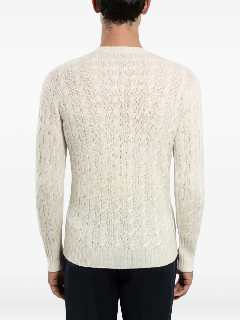 Drumohr Braided Wool Crew Neck Sweater In Multi